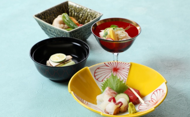 瀬戸内の海の幸と岡山県真庭市の旬食材を使用した和会席料理
