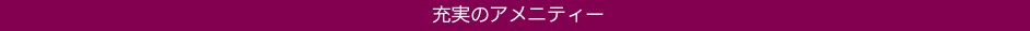 充実のアメニティー